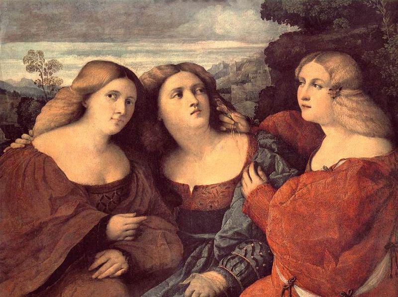 Palma il Vecchio The Three Sisters oil painting image